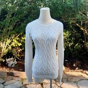 Tommy Hilfiger White Cable Knit Sweater